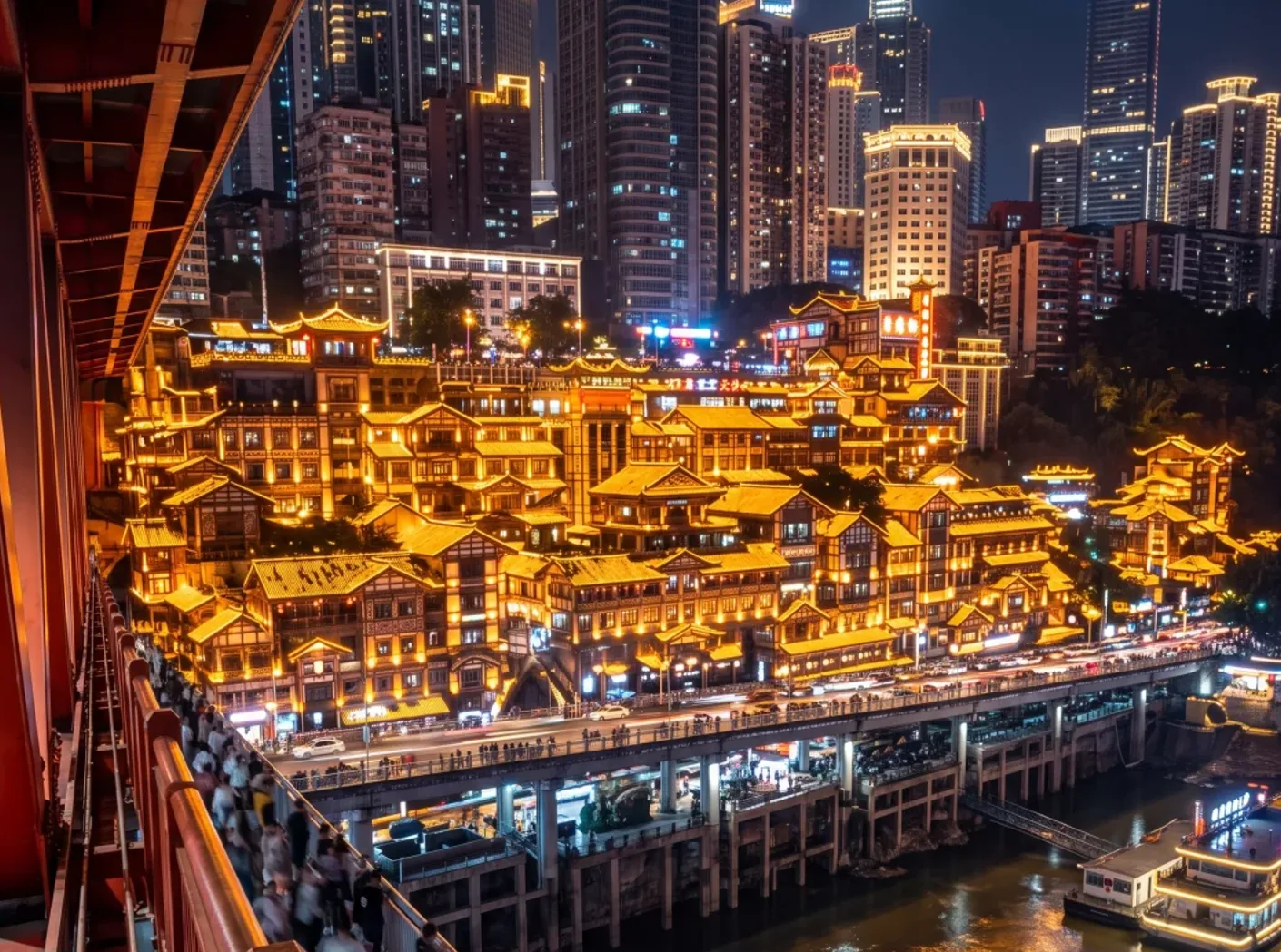 Hongyadong & Qiansimen Bridge night tour - Photo 2